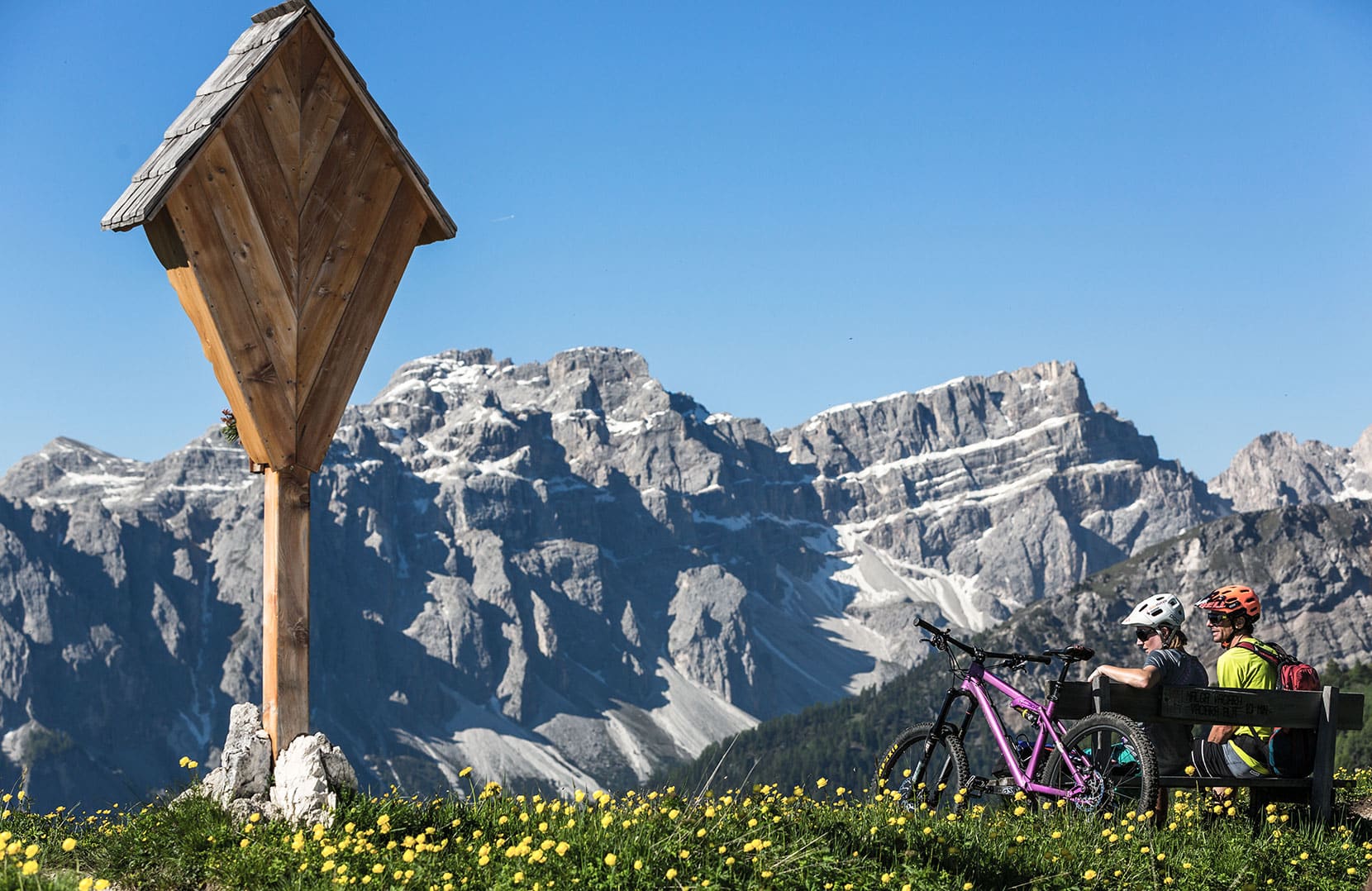 Biking on the summit